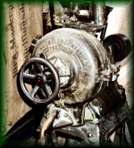 altes Getriebe, entdeckt in einer Windmühle